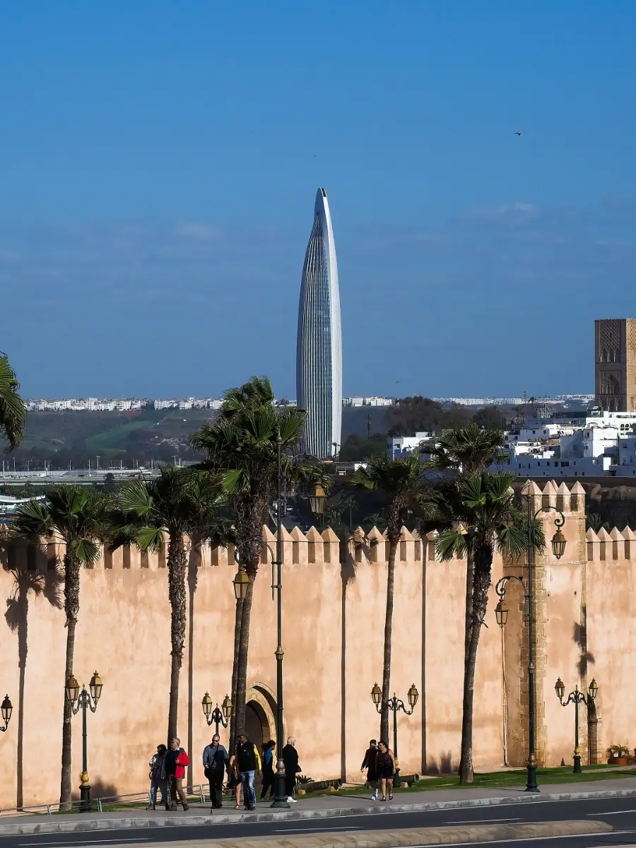 The Mohammed VI Tower above Rabat and Salé
